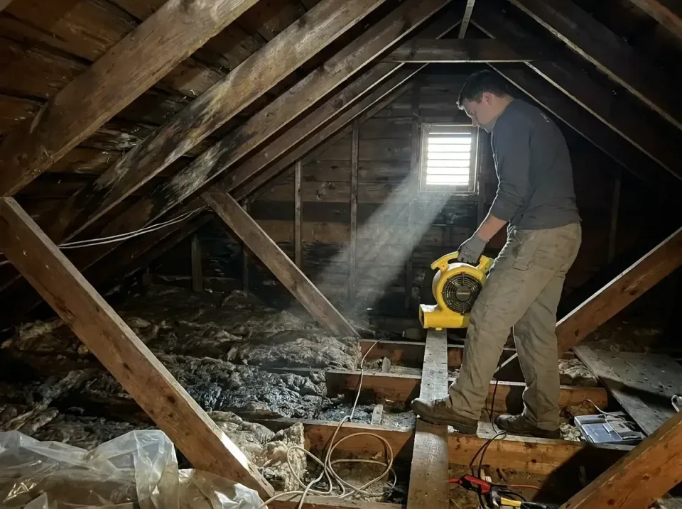 attic-water-damage-drying-proc-007 — frequently asked questions, Emergency Water Extraction & 24/7 Flood Response in Radford…